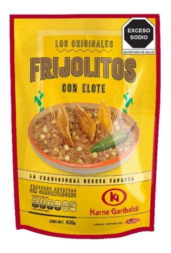 Frijoles Karne Garibaldi Peruanos Refritos Con Elote 420 Gr