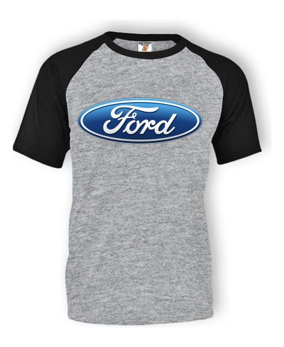 Remera Gris Ranglan Sublimada Personalizada Ford