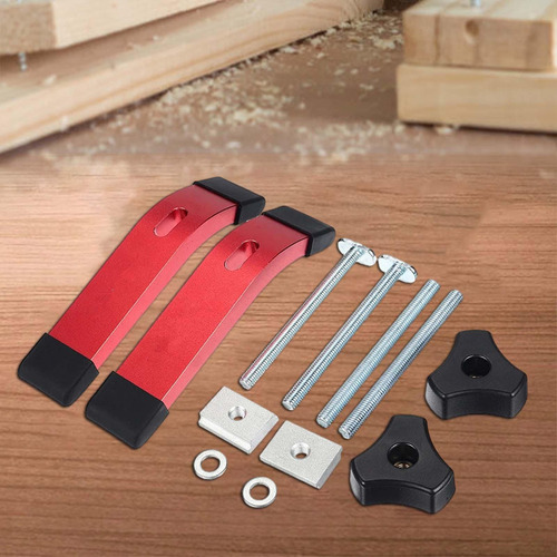 Abrazadera De Sujeción De Pista En T, 2 Uds., Con Rojo