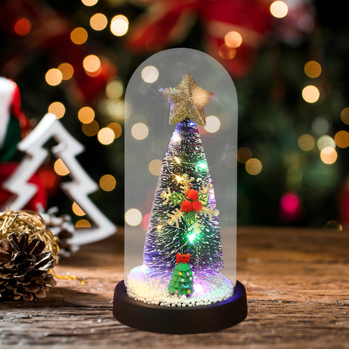 Colgante De Navidad Con Tapa De Cristal En Forma De Miniárbo