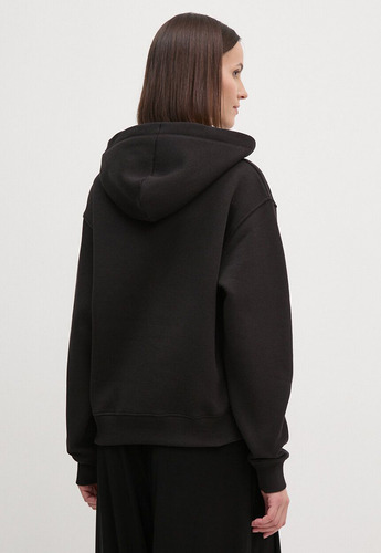Polerón Hoodie Con Logo Bordado Negro Tommy Hilfiger