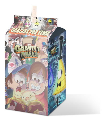 Gravity Falls Cajas Souvenirs 20x9cm X10 Personalizadas