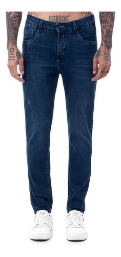 Pantalon Moda Denim Stretch Hombre Gj - Serie 111