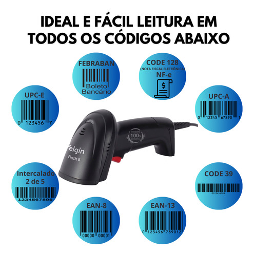 Kit Impressora Não Fiscal Restaurante + Leitor Código Barras Preto