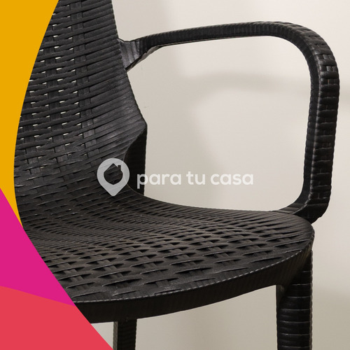 Juego Jardín Mesa Cuadrada Alta + 2 Sillones Melody Quality