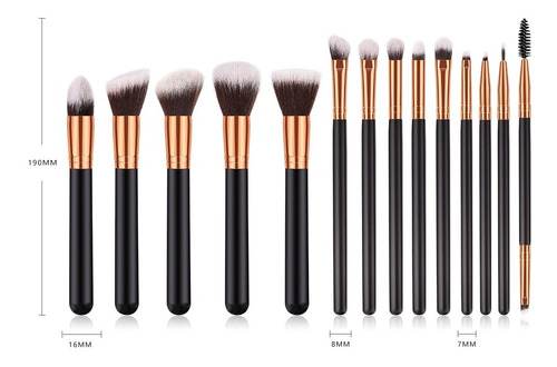 Set De 14 Brochas Rose Gold