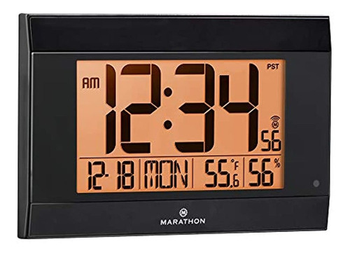 Reloj Digital De Pared, Con La Temperatura Y Humedad