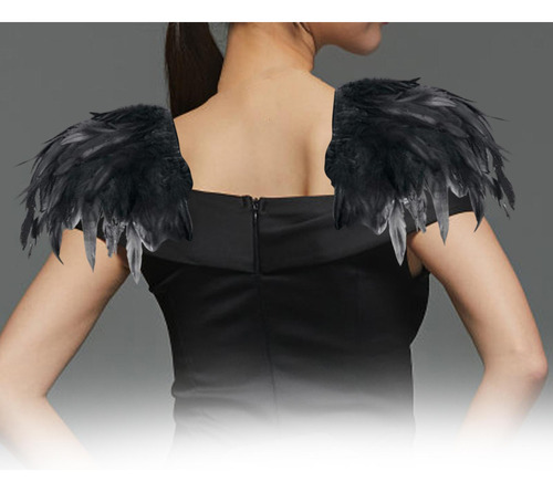 Mantón De Plumas Artificiales, Mantón Gótico Para Vestir,