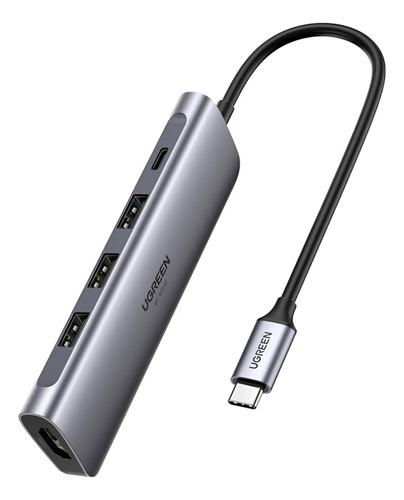 Adaptador Hub Ugreen Usb C 5 En 1 3 Usb-a Hdmi 4k Pd100w