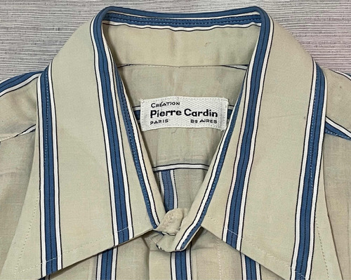Camisa Pierre Cardin Vintage De Algodón Con Cuello Italiano