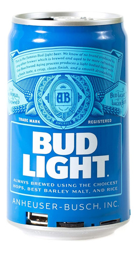 Bud Light Bluetooth Can Speaker Altavoz Estereo De Audio In