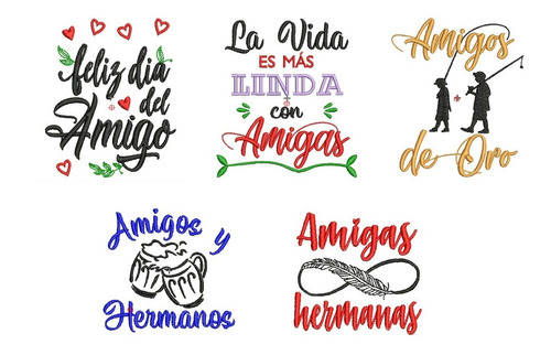 Diseño Matrices Para Maquinas Bordadoras Para Amigo Amistad