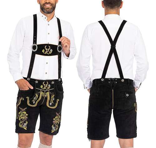 Bavaria Trachten Lederhosen Pantalones Cortos Para Hombre Ne