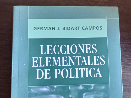 Libro Lecciones Elementales De Política 