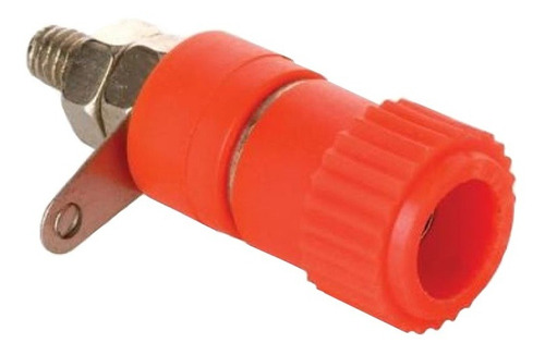 Conector Hembra Jack Borne 10 Amperes P/ Chasis Rojo Steren