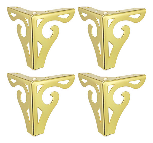 4 Uds., Patas De Muebles De Repuesto De Metal Oro 12cm