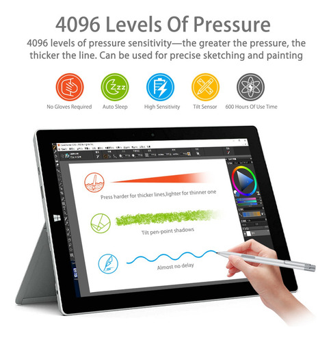 Lápiz Óptico A8 Para Surface Go Pro7/6/5/4/3, Bolígrafo Elec
