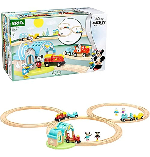 Brio 32292 Disney Mickey's Deluxe Wooden Railway Set | Juego