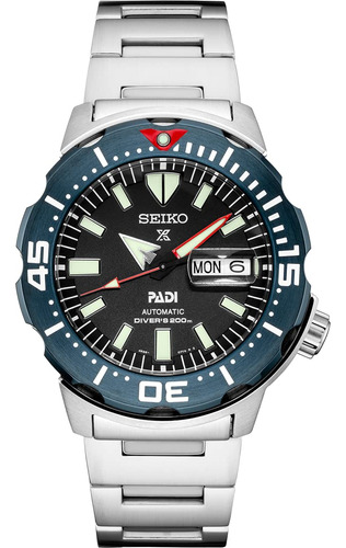 Seiko Srpe27 Prospex Reloj Hombre Tono Plateado 1.669 In Ac.