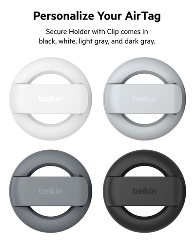 Suporte Seguro Airtag Belkin Com Clipe Para Apple - Capa