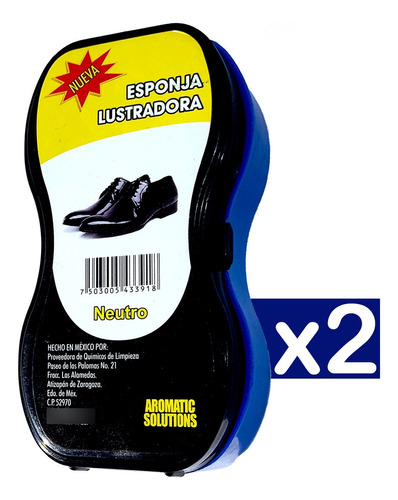 2 Esponja Lustradora Neutro Brillo P Calzado D Piel Zapatos