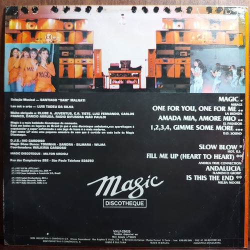 Imagem 2 de 6 de Vinil Lp Magic Discotheque O Som Classe A