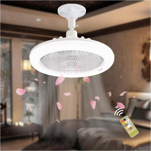 E27 Ceiling Fans With Lights Remote Control, Led Lighting Sm