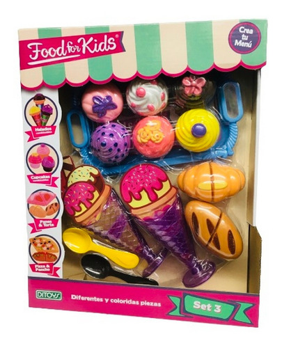 Food For Kids Set 3 Comidas Juguete Ditoys Ar1 2128 Ellobo