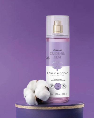 Perfume Cuide-se Bem Rosa E Algodão Body Splash O Boticário