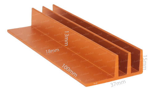 3 Disipadores Zd29 X 100mm R.t. 10.8º C/w (37x15x100mm)