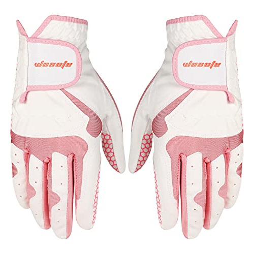 Guantes De Golf De Wosofe Mujeres Ambas Manos Pareja Pu Sof