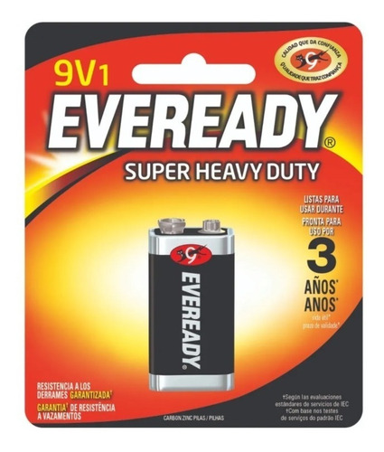 Bateria 9v Eveready Extra Duracion