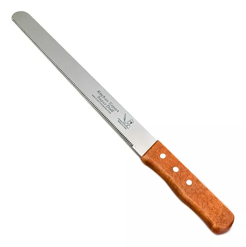 Cuchillo Dentado Para Pan Reposteria Serrucho Acero 38 Cm