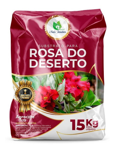 2 Sacas Substrato Rosa Do Deserto 14kg + 1kg Super Simples