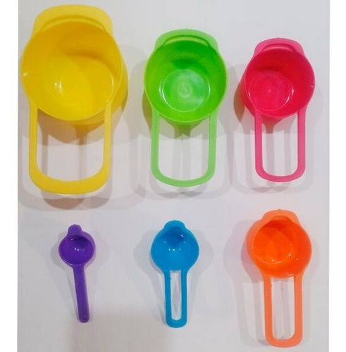 6 Cucharas Medidoras Cocina Repostería Medida Tazas