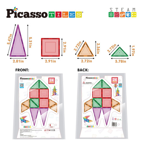 Picassotiles Juego De Bloques De Construcción De Azulejos Ma