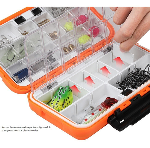 Caja Estanca Organizadora Moscas Y Señuelos 30 Div 20x11x5