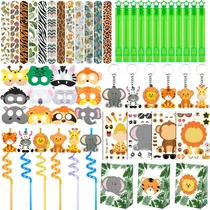 Comprar Juego De 84 Recuerdos De Fiesta De Safari De La Selva, Másca