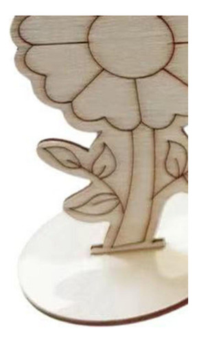 24 Piezas De Adornos De Flores De Madera Para Decorar,
