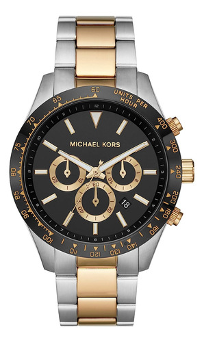 Reloj Para Hombre Michael Kors Layton/negro Oro