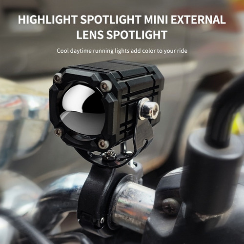 Cd Par Faros De Lupa Doble Color Para Coche Y Moto 4 Modos