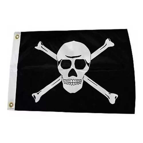 Bandeira Pirata Dupla Face P/ Mastro Alcançado Lancha Barco