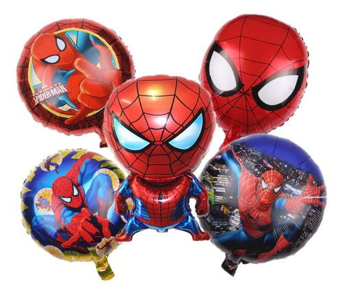 Kit Balão Bexiga Metalizado Homem Aranha Cor Avengers Vingadores