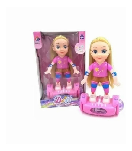 Muñeca Con Patineta Luces Y Música + Pilas. Ofertas Claras