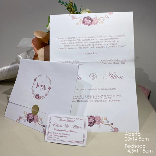 Convite De Casamento Barato (300 Unidades) + 600 Individuais