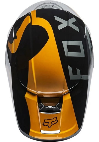 Imagem 4 de 5 de Capacete Fox V1 Skew Mx Preto/dourado Cross Lançamento