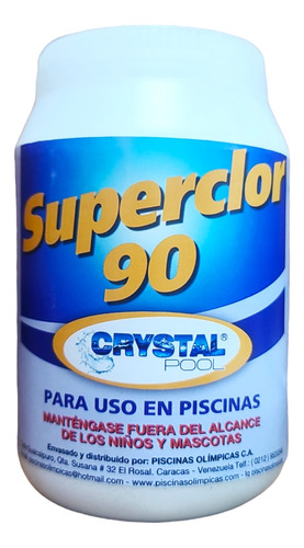 Cloro Concentrado Al 90% 1 Kg Piscinas Y Tanque Crystal Pool