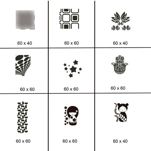 Imagen 9 de 9 de Vinilos Decorativos De Pared - Abstracto Tramas Iconos