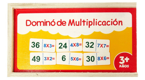 Domino De Madera Multiplicación