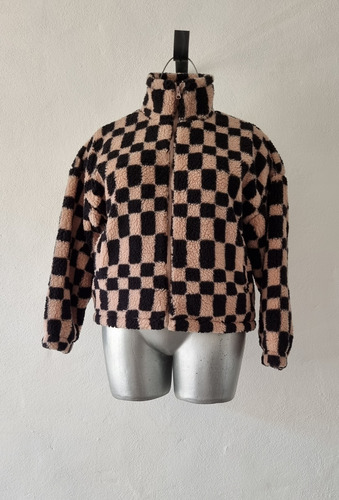 Chamarra Abrigo Polar Bomber Fuzzy Retro Mujer Talla S - M